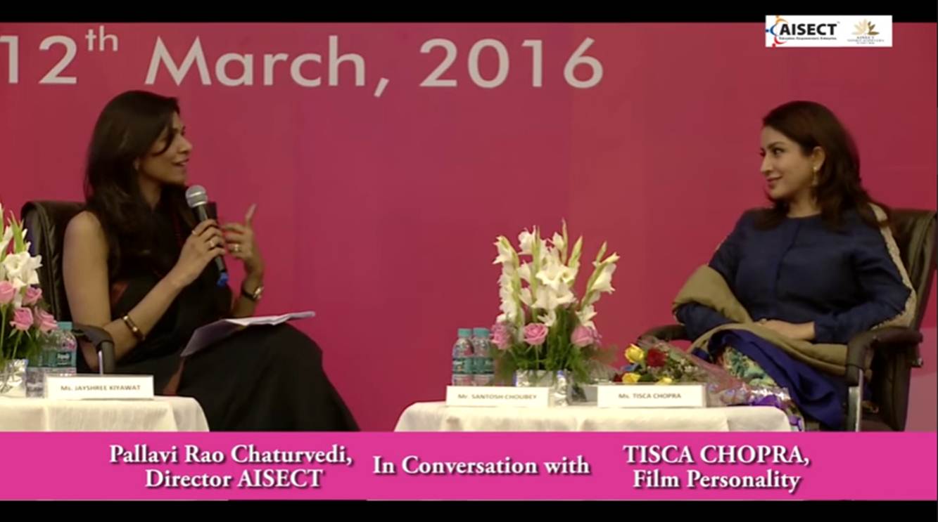 http://study.aisectonline.com/images/in conversation with Tisca Chopra, Film Personality on the occasion of  AISECT Women Achiever's Summit 2016.jpg